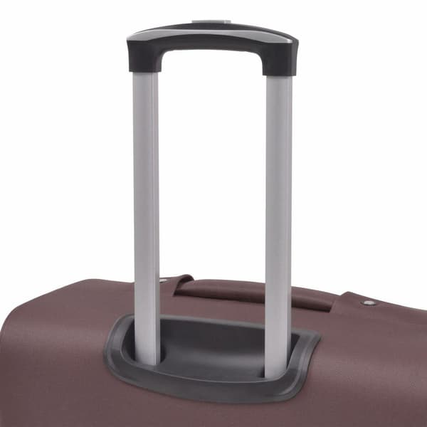 vidaXL Resväskor 3 st kaffebrun soft case