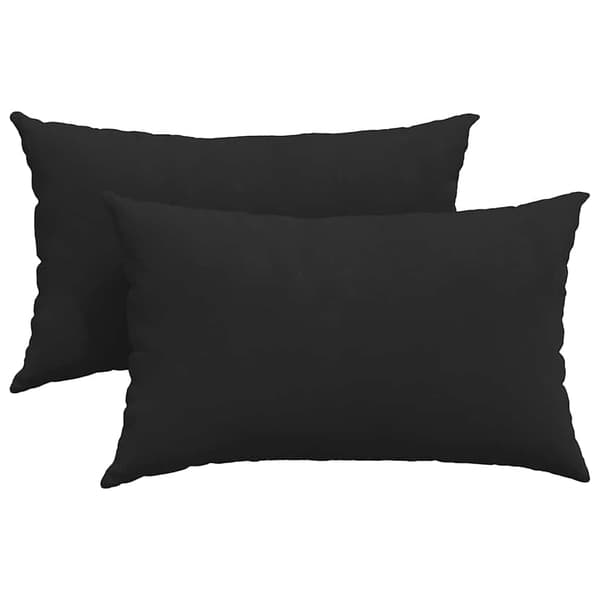 vidaXL Soffkuddar 2 st Svart 50 x 30 cm tyg