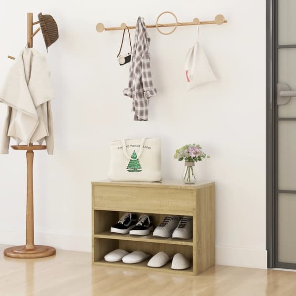 vidaXL Skobenk sonoma eik 60x30x45 cm konstruert tre