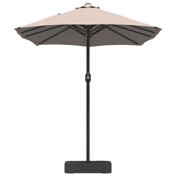vidaXL Hageparasol Gråbrun 385 x 209 x 244 cm Polyester