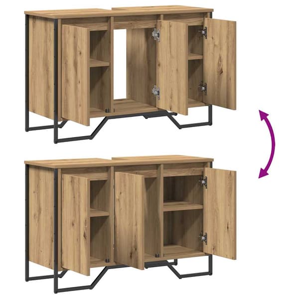 vidaXL Vaskeskap Annet Artisan Eik 91 x 35 x 60 cm Konstruert tre