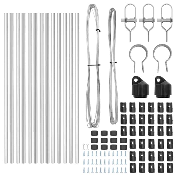 vidaXL Gjerdepåle 13 pcs sølv Stål