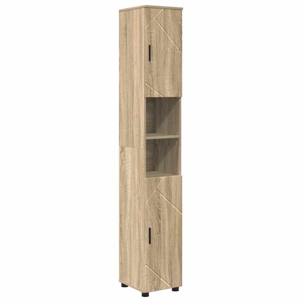 vidaXL Baderomsinnredningssett 4 pcs Sonoma eik 30 x 35 x 192 cm