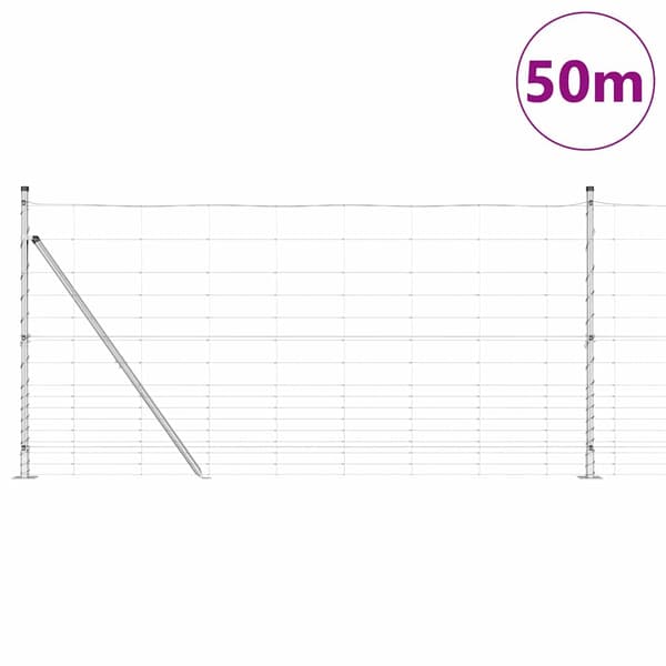 vidaXL Stängselstolpe Galvaniserad 50 x 1,2 m Stål