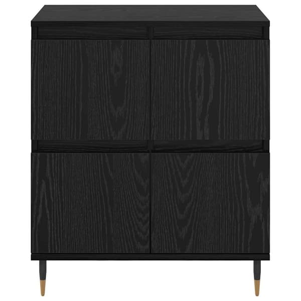 vidaXL Serviesskap Svart Eik 60 x 35 x 70 cm