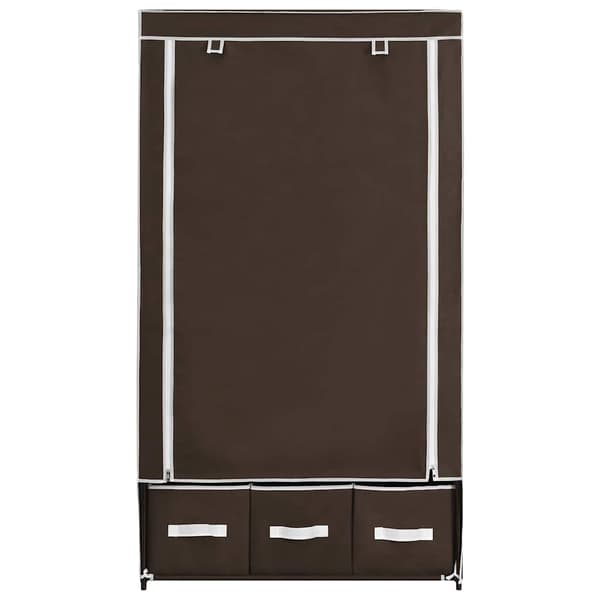 vidaXL Garderob brun 87x49x159 cm tyg
