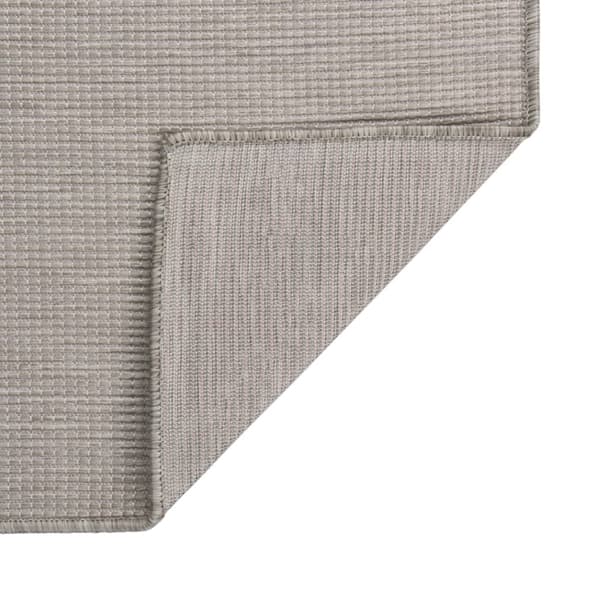 vidaXL Utendørs flatvevd teppe 80x250 cm lysegrå