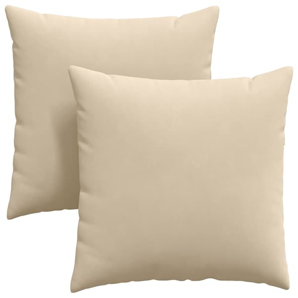 vidaXL Soffkuddar 2 st Kräm 60 x 60 cm tyg