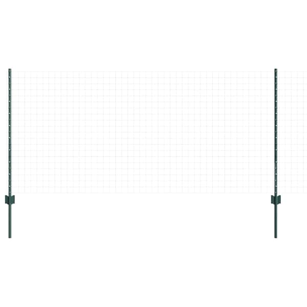 vidaXL Stängselstolpe 5 pcs Grön 140 cm Stål