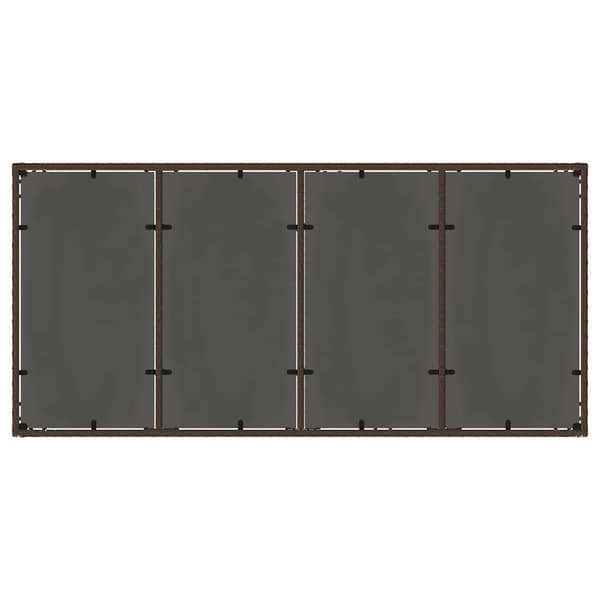 vidaXL Trädgårdsmöbelset 9 pcs Brun konstrotting
