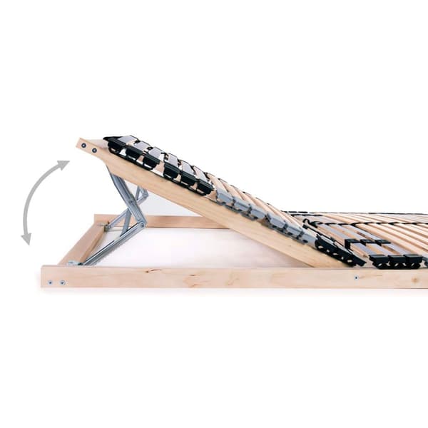 vidaXL Spilebase med 42 lameller 7 soner 140x200 cm