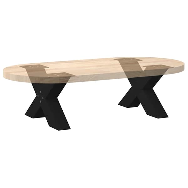 vidaXL Soffbordsben X-formade 2 st svart 50x(30-31) cm stål