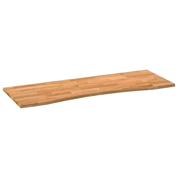 vidaXL Bordsskiva ljusbrun 140x50x2,5 cm massiv ek rektangulär