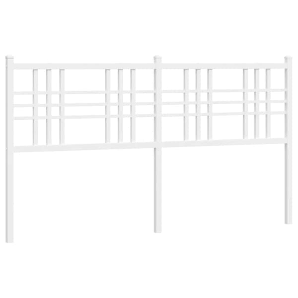 vidaXL Utskiftbar sengegavl i metall hvit 160 cm