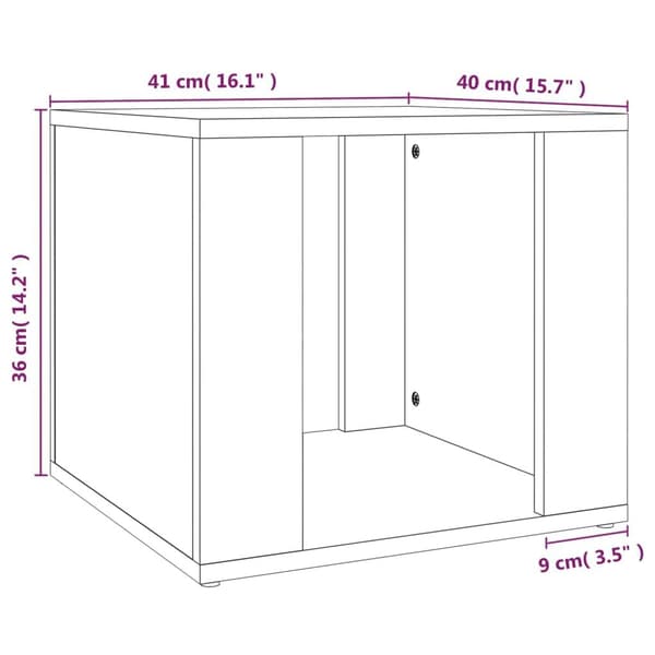vidaXL Nattbord brun eik 41x40x36 cm konstruert tre