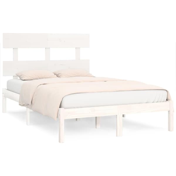 vidaXL Sengeramme hvit heltre160x200 cm