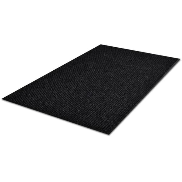 vidaXL Dørmatte svart 117x220 cm PVC