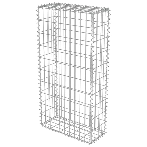 vidaXL Gabionmur i galvaniserat stål 50x20x100 cm