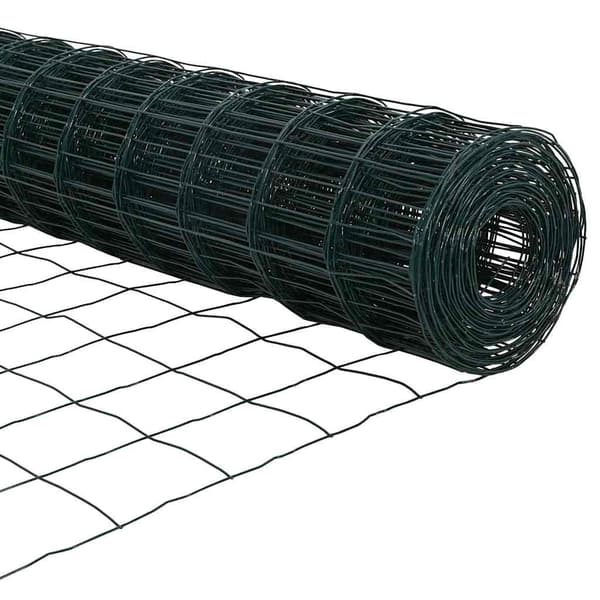vidaXL Gjerde med stolpe grønn 1,5 x 10 m Stål