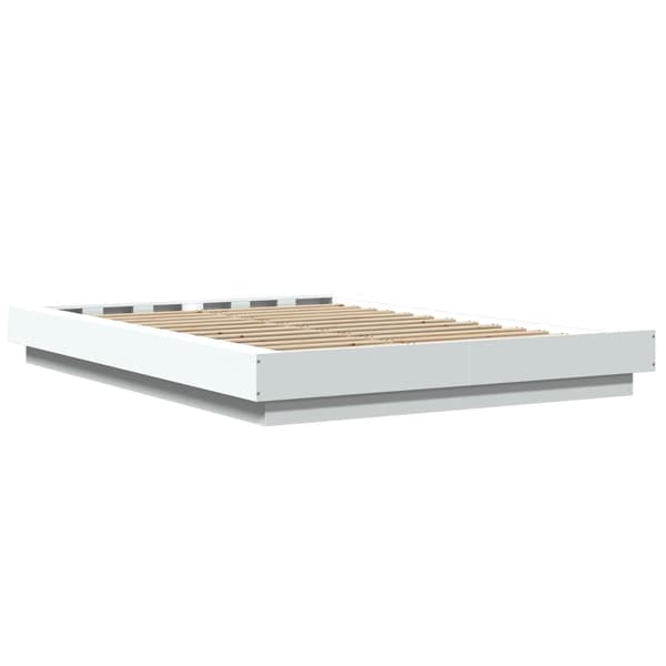 vidaXL Sengeramme hvit 140x190 cm konstruert tre