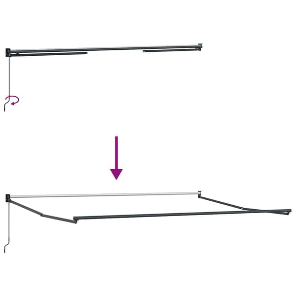 vidaXL Utfällbar markis Grön och Vit 400 × 300 cm