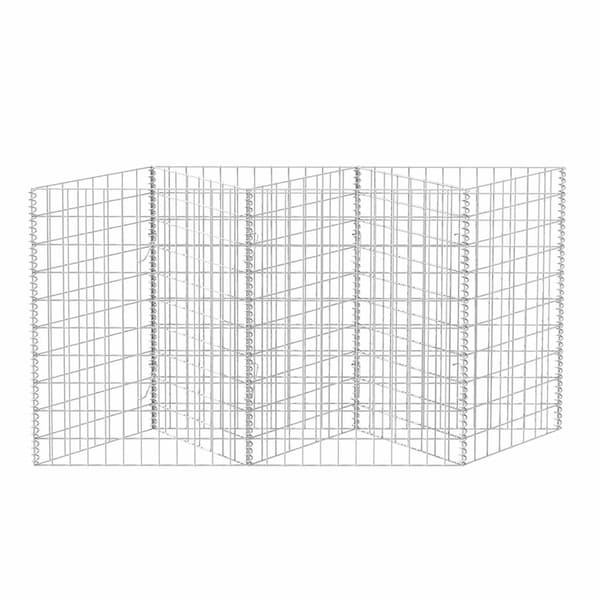 vidaXL Gabionkorg galvaniserat stål 120x30x100 cm