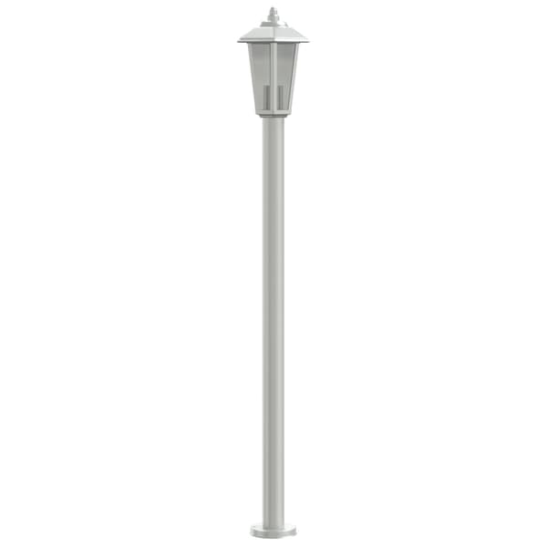 vidaXL Utendørs gulvlamper 3 stk sølv 120 cm rustfritt stål