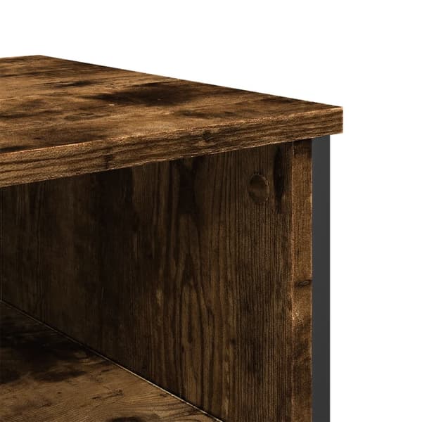 vidaXL Konsollbord røkt eik 100x35x74,5 cm konstruert tre