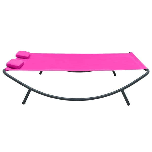 vidaXL Solsäng tyg rosa