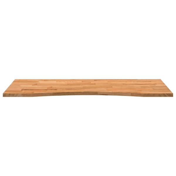 vidaXL Bordplate lysebrun 120x50x2,5 cm rektangulær heltre eik