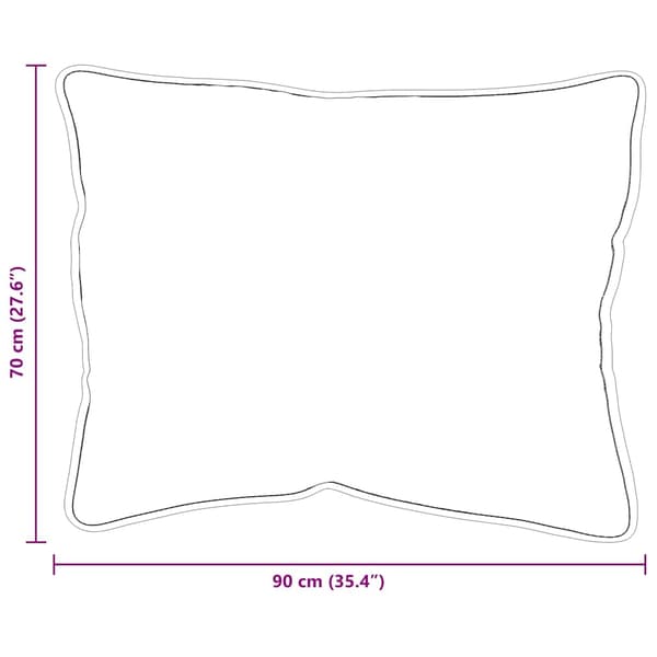 vidaXL Kudde med kudde 2 pcs Vit 61 x 41 x 20 cm Polyester