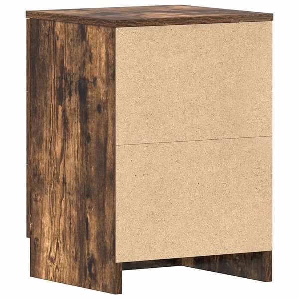 vidaXL Nattbord røkt eik 38x35x56 cm konstruert tre