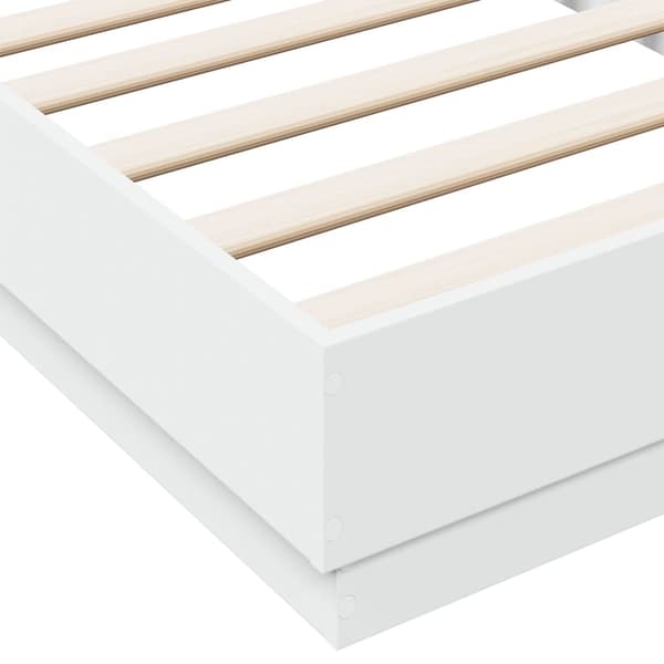 vidaXL Sängram vit 75x190 cm konstruerat trä