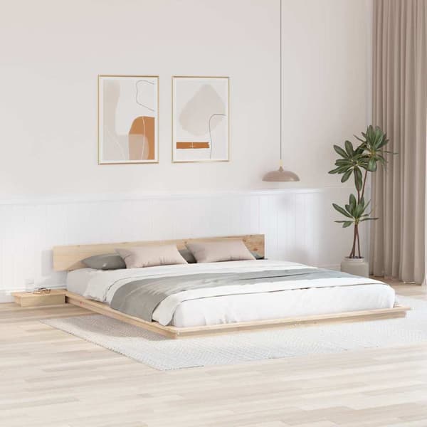 vidaXL Sängram Brun 180 x 200 cm trä