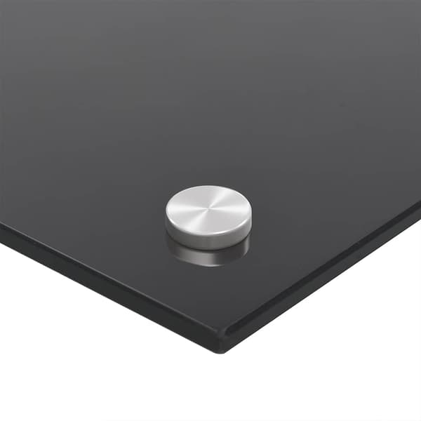 vidaXL Stänkskydd svart 90x40 cm härdat glas