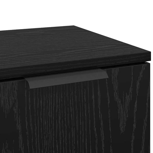 vidaXL Serviesskap Svart Eik 30 x 30 x 70 cm Konstruert tre
