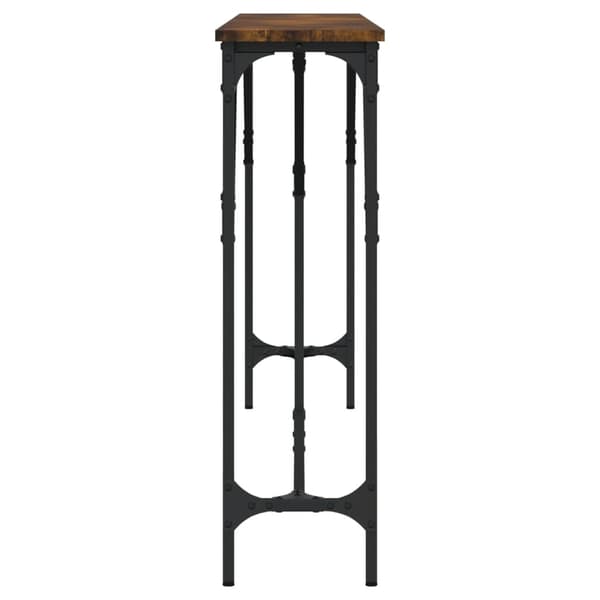 vidaXL Konsollbord røkt eik 180x23x75 cm konstruert tre