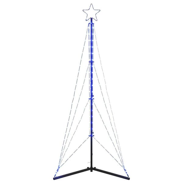 vidaXL LED julgran 363 LEDs blå 182 cm