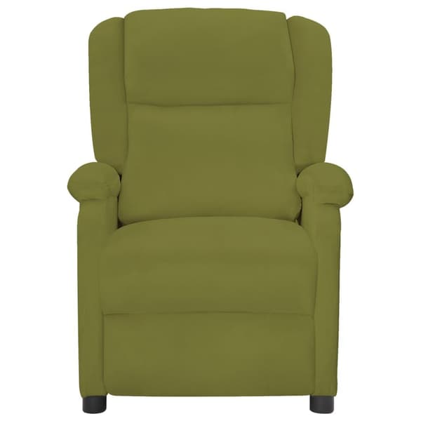 vidaXL Reclinerfåtölj ljusgrön sammet