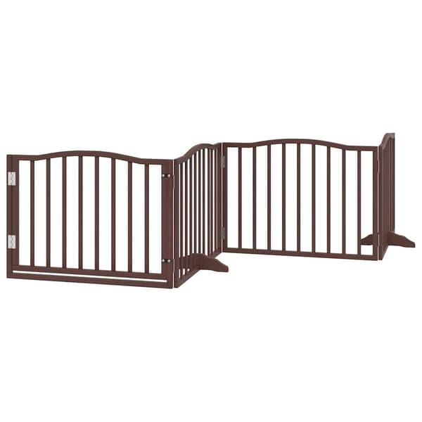 vidaXL Hundeport sammenleggbar 8 paneler brun 640 cm poppeltre