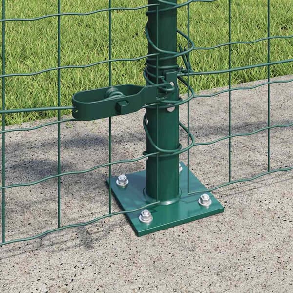 vidaXL Gjerde med stolpe grønn 0,8 x 10 m Stål og PVC