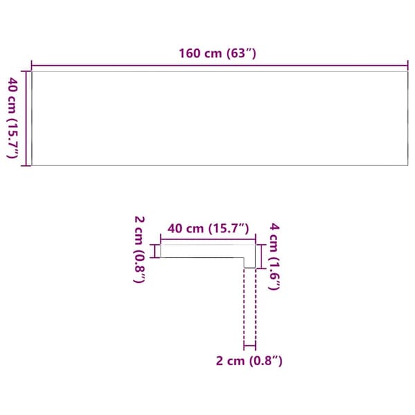 vidaXL Vinduskarmer 2 stk lysebrun 160x40x2 cm heltre eik