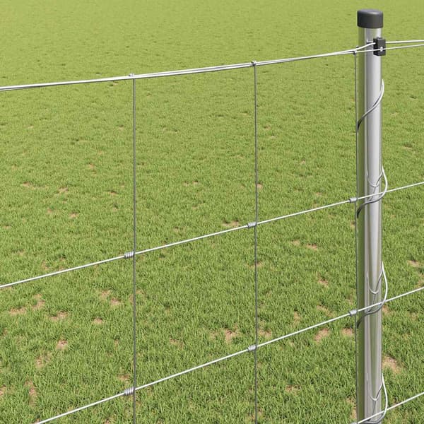 vidaXL Jordegjerde sølv 25 x 1,6 m Galvanisert stål