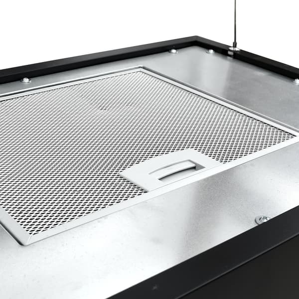 vidaXL Hängande köksfläkt touchsensor LCD 55 cm pulverlackerat stål