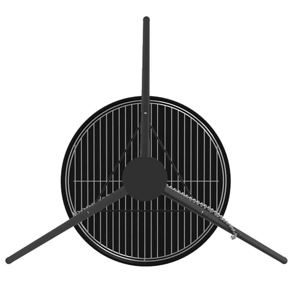 vidaXL Lägereld Tripod 3 pcs Svart Stål