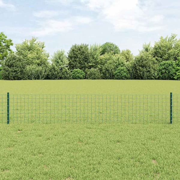 vidaXL Gjerdepunkter 5 pcs grønn 40 cm Stål