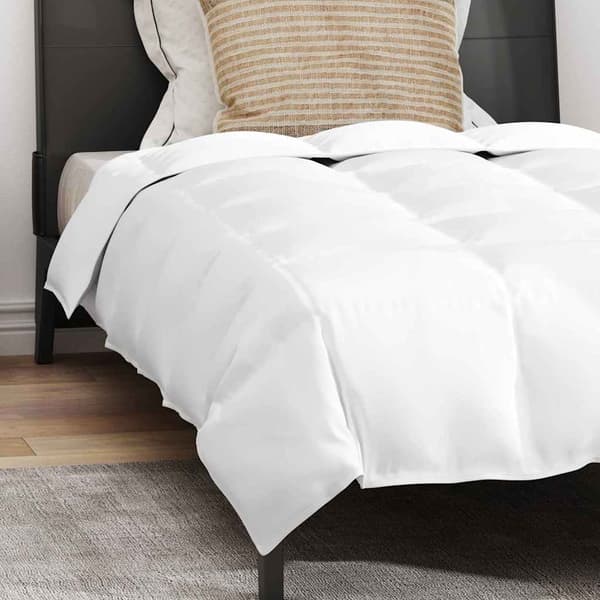 vidaXL Täcksats med kudde 2 pcs Vit 155 x 200 cm Dun