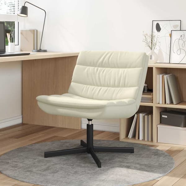 vidaXL Skrivstol Kräm 63 x 75 x 76 cm PU