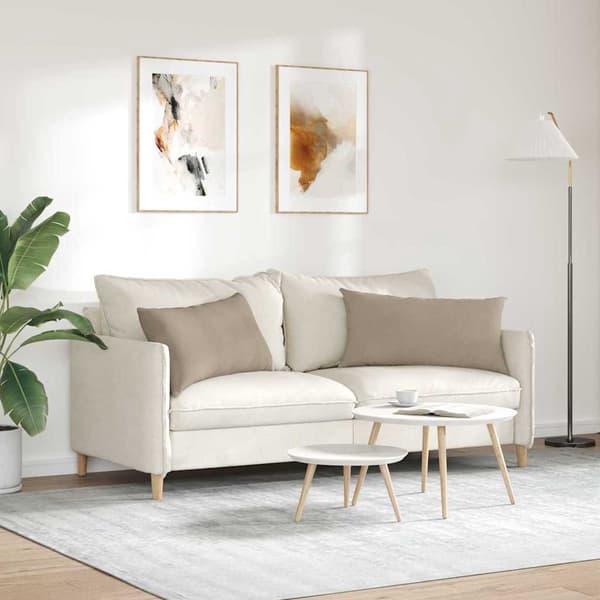 vidaXL Soffkuddar 2 st Gråbrun 80 x 40 cm tyg