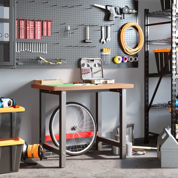 vidaXL Arbeidsbenk 100x60x83 cm heltre bøk rektangulær